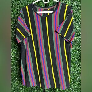 Pacsun Large Striped black red yellow mens Shirt